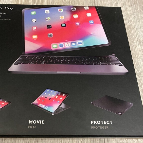 Brydge 12.9 iPad Pro 3rd & 4th Wireless Bluetooth Keyboard w/ Backlit Keys Gray - Picture 10 of 12
